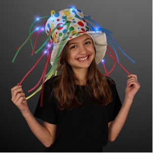 Polka Dots Crazy Top Hat with Blinky Noodles - BLANK