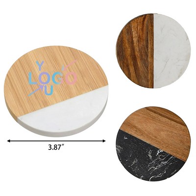 Eco Bamboo and Marble Round Coaster