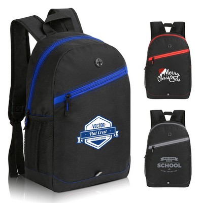Laptop Backpack with Stripe Zipper