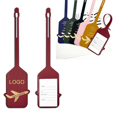 Aircraft Imitation Leather Luggage Tag