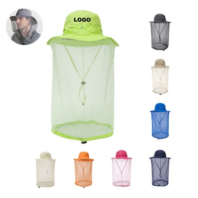 Mosquito Repellent UV Protection Head Net Hat