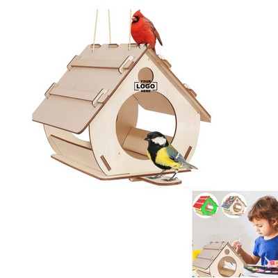Wooden Bird Feeder
