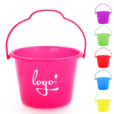 Small Plastic Beach Bucket With Handle