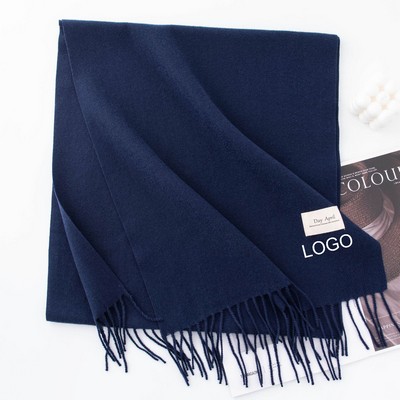 Warm Winter Fleece Scarf W/ Tassel
