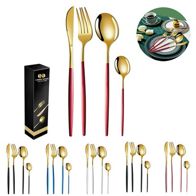 24 Piece Stainless Steel Flatware Cutlery Set