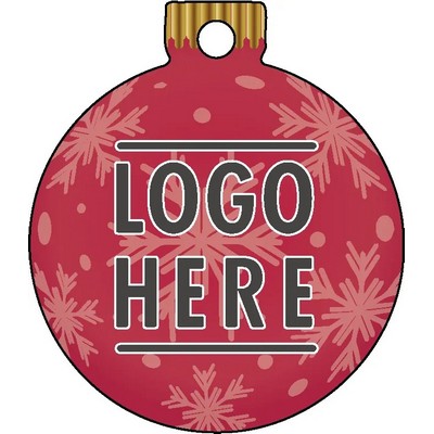 1/4" Recycled Wood Ornaments-Bulb 2 - Snowflake - Red