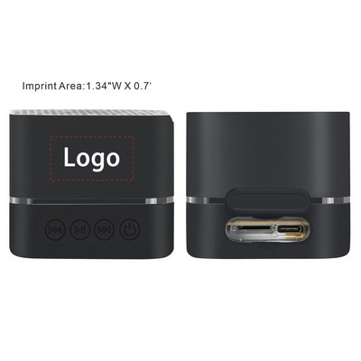 Rugged Waterproof Bluetooth Speaker with Illuminated Emblem