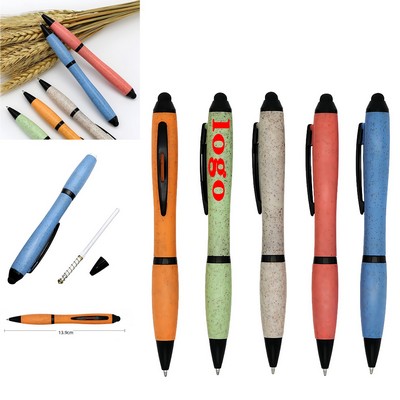 Twist Action Ballpoint Pen With Stylus Tip