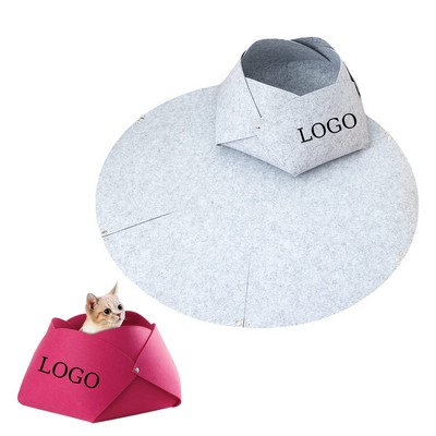 Detachable Washable Felt Pet Bed