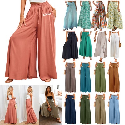 Gathered Waist Cover-Up Pants
