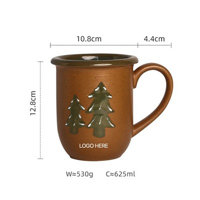 625ml Christmas Tree Ceramic Dinnerware Mugs