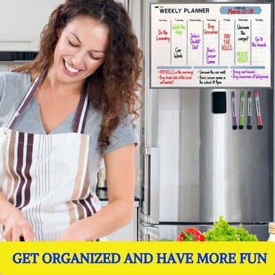 Magnetic Fridge Calendar 16.5 X 11.8"