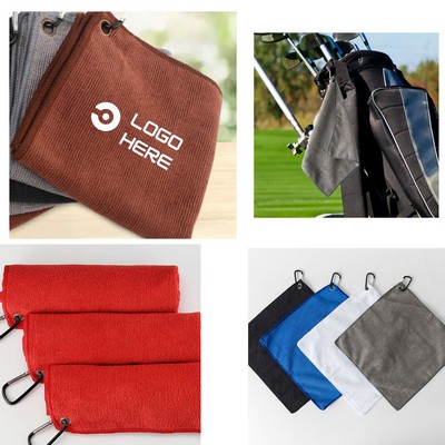 Square Microfiber Golf Ball Cleaning Towel