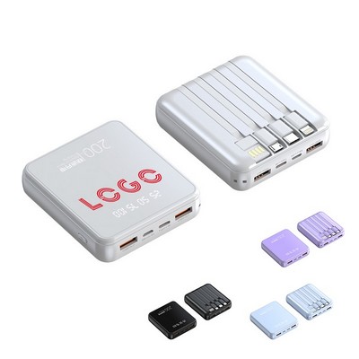 5000mah Power Bank With Cables