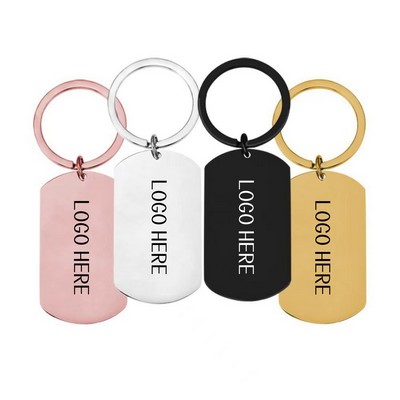 Stainless Steel Hang Tag Key Chain