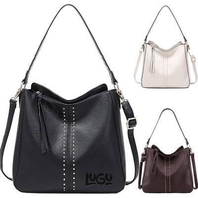 PU Leather Large Capacity Shoulder Tote Bag