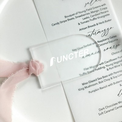 Ribbon Acrylic Place Card For Wedding Table Seating
