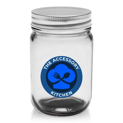 12 oz. Mason Jar Storage Container (Full Color Imprint)
