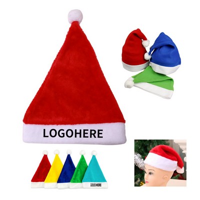 Luxury Embroidered Velvet Santa Hat for Unisex Adults