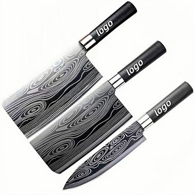 Damascus Chef Knife Set Stainless Steel Kitchen Blade Collection