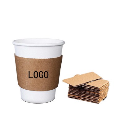 12/16Oz Custom Full-Color Printed Kraft Coffee Sleeves