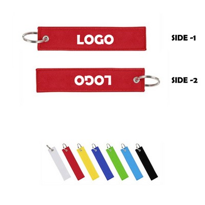 Two-Sided Custom Embroidery Keychain