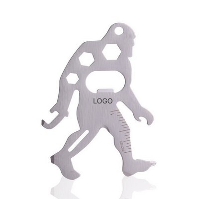 Multifunctional Sasquatch Tool Card Keychain for Outdoor Backpack Everyday Use
