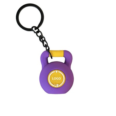 Custom Printed Kettlebell Keychain