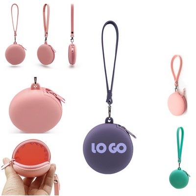 Silicone Mini Pouch with Wrist Strap - For Small Items