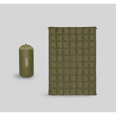 Outdoor Portable Down Blanket Multi Use Camping Shoulder Wrap and Travel Quilt