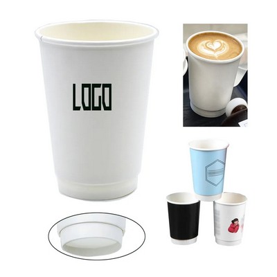 16oz Double-Wall Paper Cup with Lid