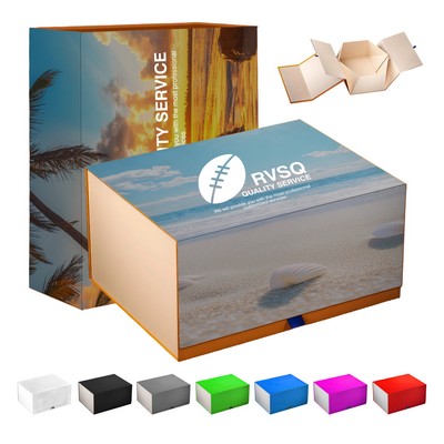 Full Color Foldable Magnetic Closure Promotional Gift Box (8'' L x 7'' W x 3'' H)