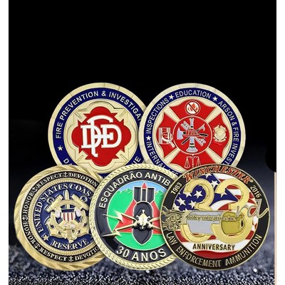 1.8" Fully Customized Metal Challenge Coin Round Commemorative Coins