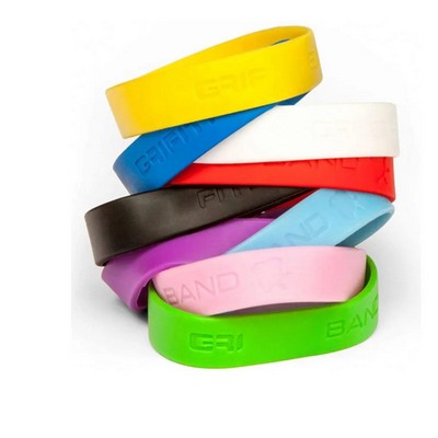 3/4" Width Debossed Silicone Wristband