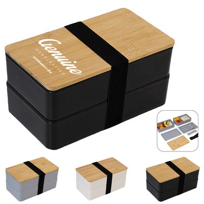 Bamboo Multifunctional Bento Box with Tableware