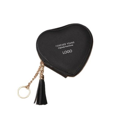 Mini Cute PU Leather Key Pouch and Coin Purse Portable Anti-De-Magnetization Card Holder