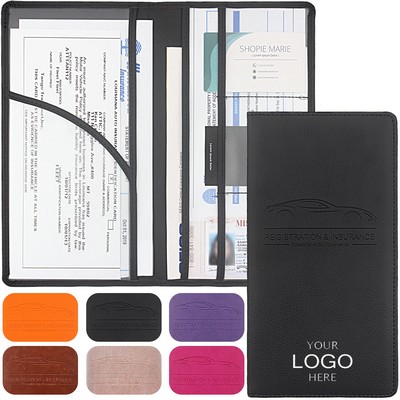 Car Registration & Insurance Card Holder with Magnetic Closure,