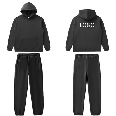 Fleece Hoodie Sweatpant Tracksuit Sets(2XL-3XL)