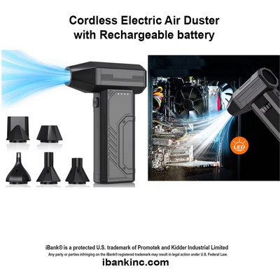 iBank ® Cordless Electric Air Duster with Rechargeable Battery