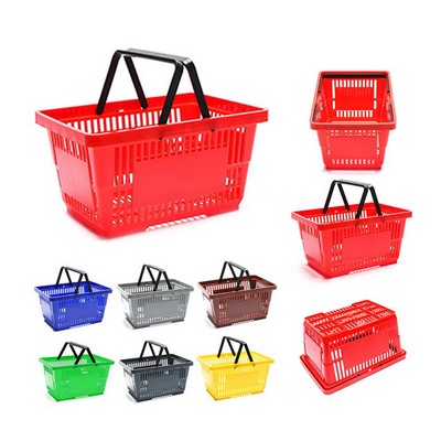 Plastic Shopping Basket W/Handle