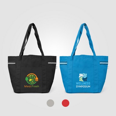 Newport Recycled Stripe Tote Bag - 20L - Heat Transfer