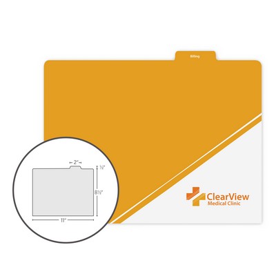 Single File Folder Tab Insert, Right-Middle Tab