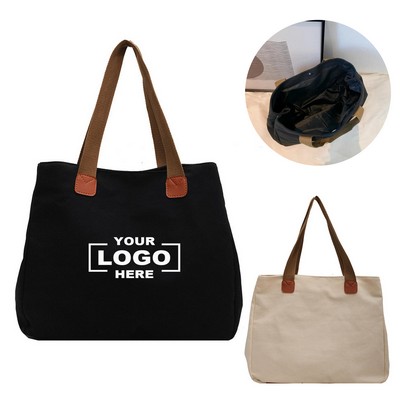 Vintage Canvas Tote Bag W/ Handles