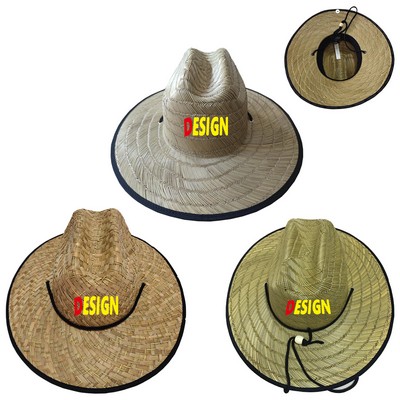 Straw Wide Brim Beach Hat