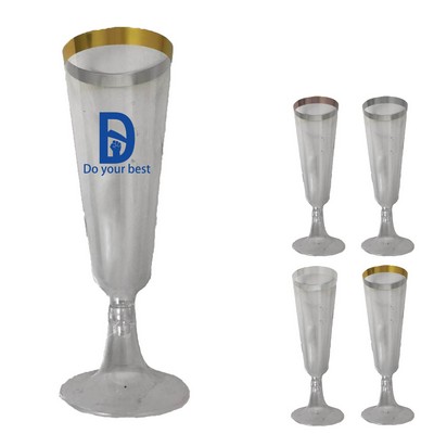 Rimmed Disposable Champagne Flute