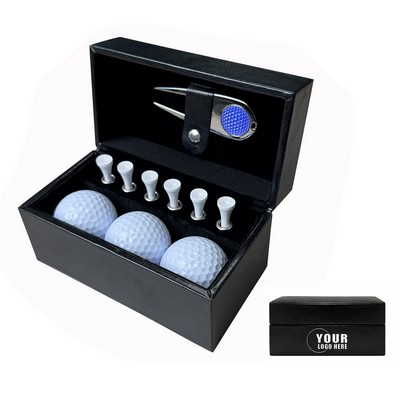 Golf Ball Accessory Gift Set Leather Feel