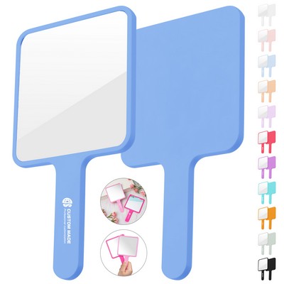 Handheld Plastic Makeup Mirror