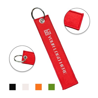 Embroidery Double Sided Motorcycle Car Keychain