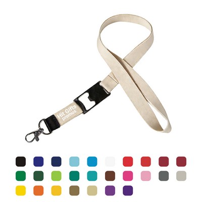3/4" Lanyard w/ Bottle Opener & Oval Snap Hook