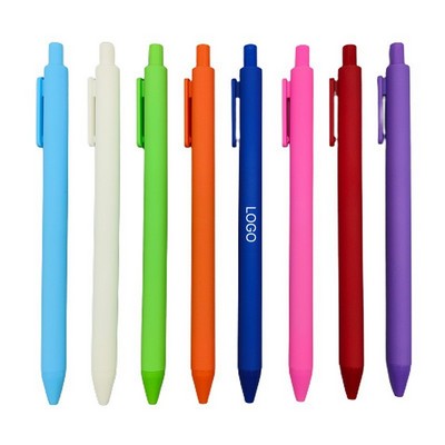 Minimalist Solid Color Retractable Gel Pen Large Capacity High-Aesthetic Signature Pen